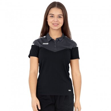 JAKO Sport-Polo Champ 2.0 (100% Polyester) black Women