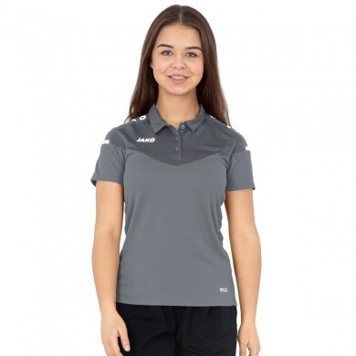 JAKO Sport-Polo Champ 2.0 (100% Polyester) grey Women