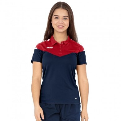 JAKO Sport Polo Champ 2.0 (100% Polyester) navy/red Women