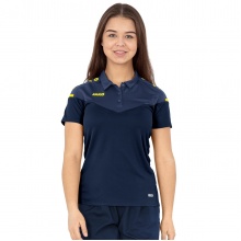 JAKO Sport Polo Champ 2.0 (100% Polyester) navy/blue/yellow Women