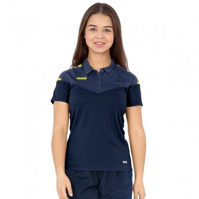 JAKO Sport Polo Champ 2.0 (100% Polyester) navy/blue/yellow Women