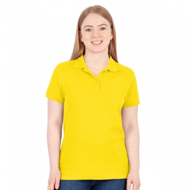 JAKO Leisure Polo Organic Pique (Organic Cotton, 200g/m2) yellow Women