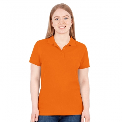 JAKO Leisure Polo Organic Pique (Organic Cotton, 200g/m2) Orange Women