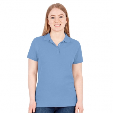 JAKO Leisure Polo Organic Pique (Organic Cotton, 200g/m2) light blue Women