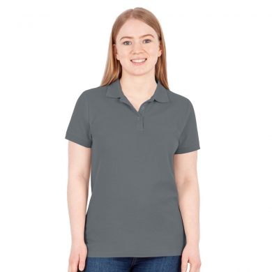 JAKO Leisure Polo Organic Pique (Organic Cotton, 200g/m2) Dark Grey Women