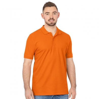 JAKO Leisure Polo Organic Pique (Organic Cotton, 200g/m2) Orange Men