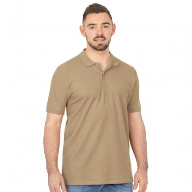 JAKO Leisure Polo Organic Pique (Organic Cotton, 200g/m2) Sand Brown Men