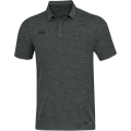 JAKO Sport/Leisure Polo Premium Basics (Polyester-Stretch-Jersey) dark grey mottled Men