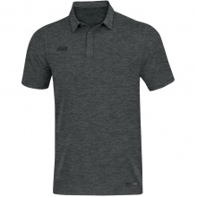 JAKO Sport/Leisure Polo Premium Basics (Polyester-Stretch-Jersey) dark grey mottled Men