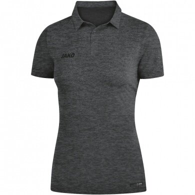 JAKO Sport/Leisure Polo Premium Basics (Polyester-Stretch-Jersey) dark grey mottled Women