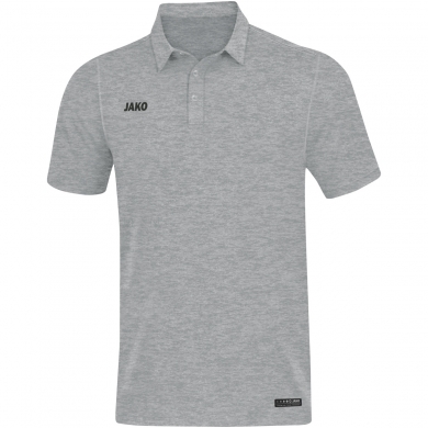 JAKO Sport/Leisure Polo Premium Basics (Polyester-Stretch-Jersey) light grey mottled Men