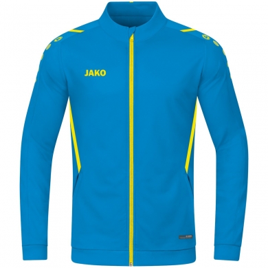 JAKO Polyester Jacket Challenge - Side Pockets, Modern Look Light Blue/Yellow Boys/Girls