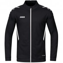 JAKO Polyester Jacket Challenge - Side Pockets, Modern Look Black/White Boys/Girls