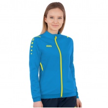 JAKO Polyester Jacket Challenge - Side Pockets, Modern Look - Light Blue/Yellow Women