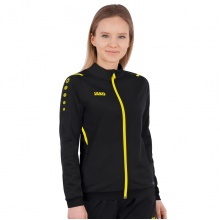 JAKO Polyester Jacket Challenge - Side Pockets, Modern Look - Black/Yellow Women