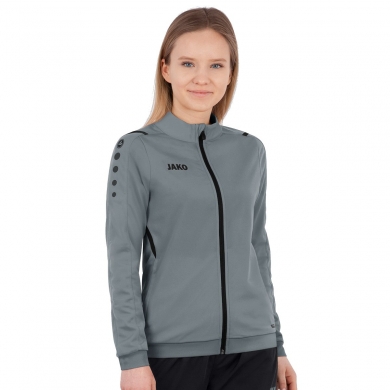 JAKO Polyester Jacket Challenge - Side Pockets, Modern Look - Dark Grey Women