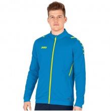 JAKO Polyester Jacket Challenge - Side Pockets, Modern Look - Light Blue/Yellow Men