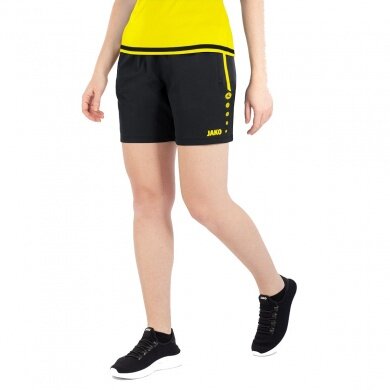 JAKO Sports Shorts Short Competition 2.0 with zip short black/neon yellow Women