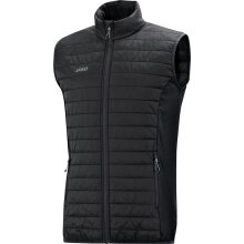 JAKO Quilted Vest Premium (elastic material, side pockets with zipper) black Men