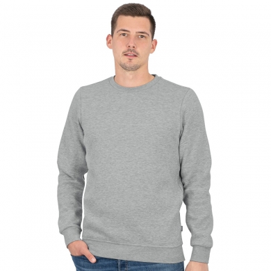 JAKO Long Sleeve Sweat Organic (Leisure, Organic Cotton) Light Grey Men