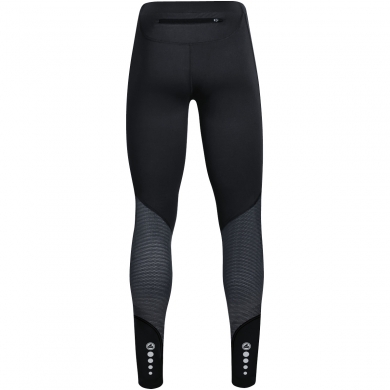 JAKO Running Tights Tight Run 2.0 (tight-fitting, zippered back pocket) long black Men