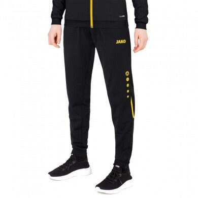 JAKO Training Pants (Polyester Pants) Challenge (100% Polyester) long black/yellow Men