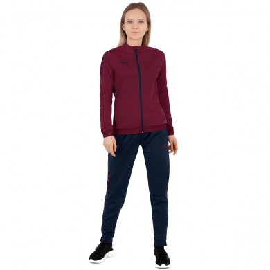 JAKO Training Suit Polyester Challenge (Jacket and Trousers) Burgundy/Navy Women