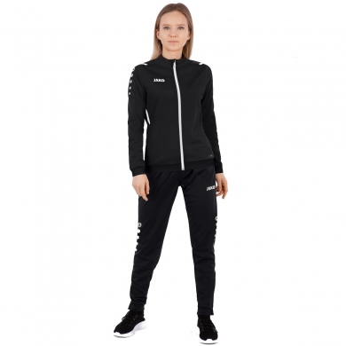 JAKO Training Suit Polyester Challenge (Jacket and Trousers) Black/White Women