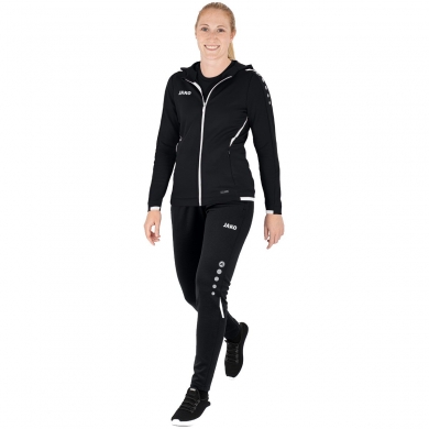 JAKO Training Suit Challenge with Hood (Jacket and Trousers) Black/White Women