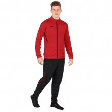 JAKO Training Suit Polyester Challenge (Jacket and Trousers) Red/Black Men