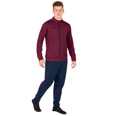 JAKO Training Suit Polyester Challenge (Jacket and Trousers) Burgundy/Navy Men