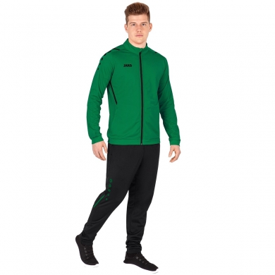 JAKO Training Suit Polyester Challenge (Jacket and Trousers) Green/Black Men