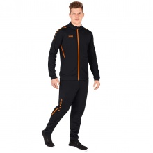 JAKO Polyester Challenge Training Suit (Jacket and Trousers) Black/Orange Men