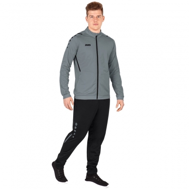 JAKO Polyester Challenge Training Suit (Jacket and Trousers) Dark Grey/Black Men