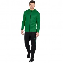 JAKO Tracksuit Challenge with Hood (Jacket and Trousers) Green/Black Men