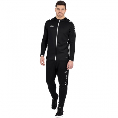 JAKO Tracksuit Challenge with Hood (Jacket and Trousers) Black/White Men