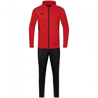 JAKO Tracksuit Challenge with Hood (Jacket and Trousers) Red/Black Boys