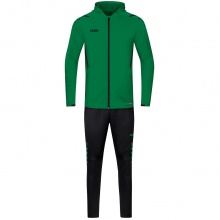 JAKO Tracksuit Challenge with Hood (Jacket and Trousers) Green/Black Boys