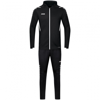 JAKO Tracksuit Challenge with Hood (Jacket and Trousers) Black/White Boys