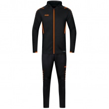 JAKO Tracksuit Challenge with Hood (Jacket and Trousers) black/orange Boys