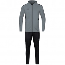 JAKO Tracksuit Challenge with Hood (Jacket and Trousers) Dark Grey/Black Boys