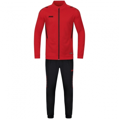 JAKO Training Suit Polyester Challenge (Jacket and Trousers) Red/Black Boys