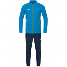 JAKO Polyester Challenge Training Suit (Jacket and Trousers) Light Blue/Dark Blue Boys