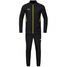 JAKO Training Suit Polyester Challenge (Jacket and Trousers) black/yellow Boys