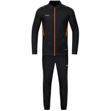 JAKO Polyester Challenge Training Suit (Jacket and Trousers) black/orange Boys