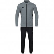 JAKO Polyester Challenge Training Suit (Jacket and Trousers) Dark Grey/Black Boys