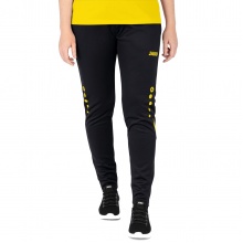 JAKO Training Pants Pant Challenge (Double-Stretch-Knit, breathable, high wearing comfort) long black/yellow Women