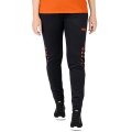 JAKO Training Pants Pant Challenge (Double-Stretch-Knit, breathable, high wearing comfort) long black/orange Women