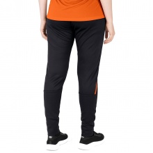 JAKO Training Pants Pant Challenge (Double-Stretch-Knit, breathable, high wearing comfort) long black/orange Women