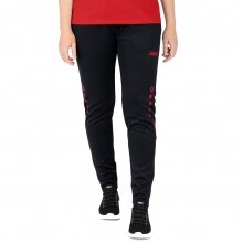 JAKO Training Pants Challenge (Double-Stretch-Knit, breathable, high comfort) long black/red Women